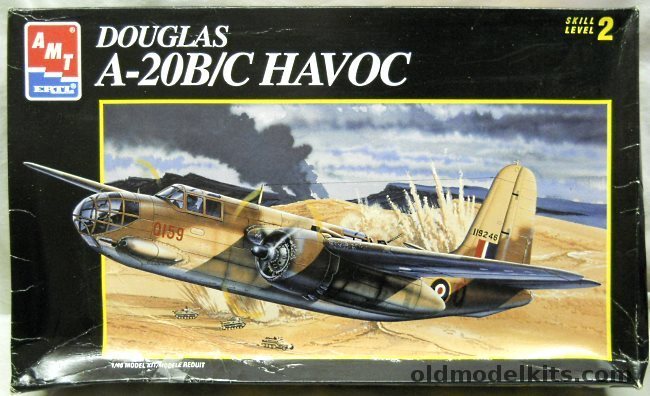 AMT 1/48 Douglas A-20B/C Havoc  - RAF or USAAF - (A20 B/C), 8644 plastic model kit